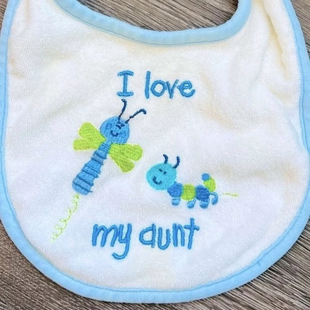 ESPECIALLY FOR BABY White Bib I Love My Aunt and Ceramic Magnetic Photo Frame